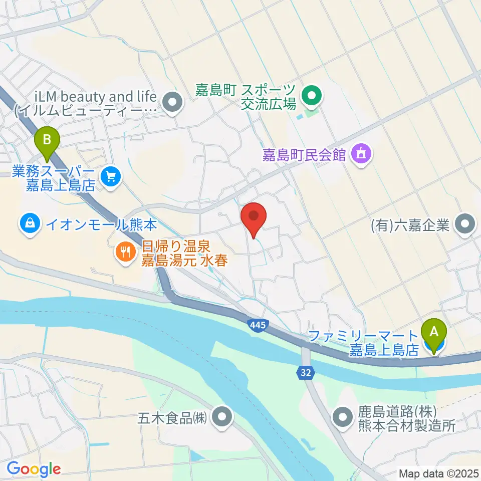 島村楽器 イオンモール熊本店周辺のコンビニエンスストア一覧地図