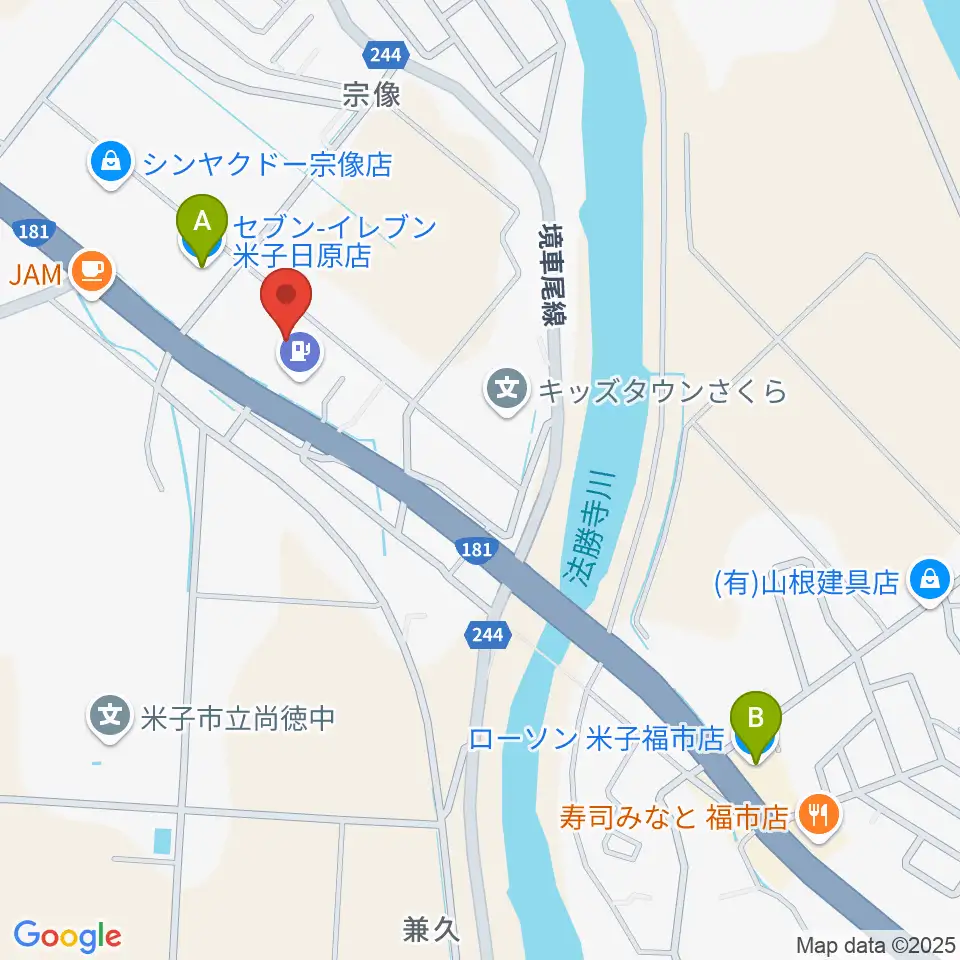 音楽天国 鳥取米子店周辺のコンビニエンスストア一覧地図