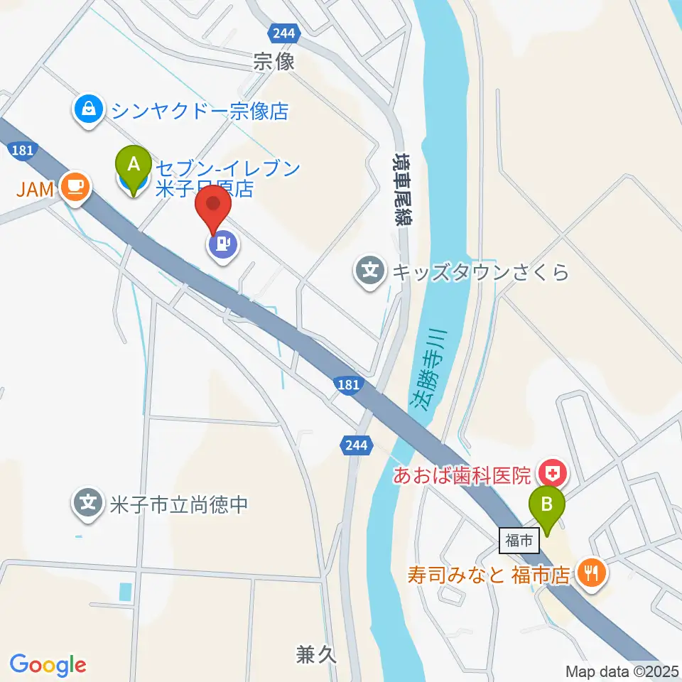 音楽天国 鳥取米子店周辺のコンビニエンスストア一覧地図