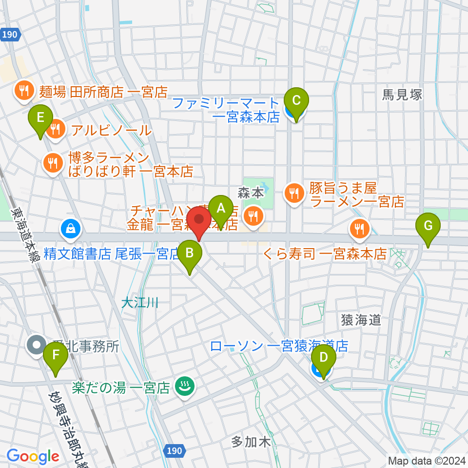 アム グリフブレット周辺のコンビニエンスストア一覧地図