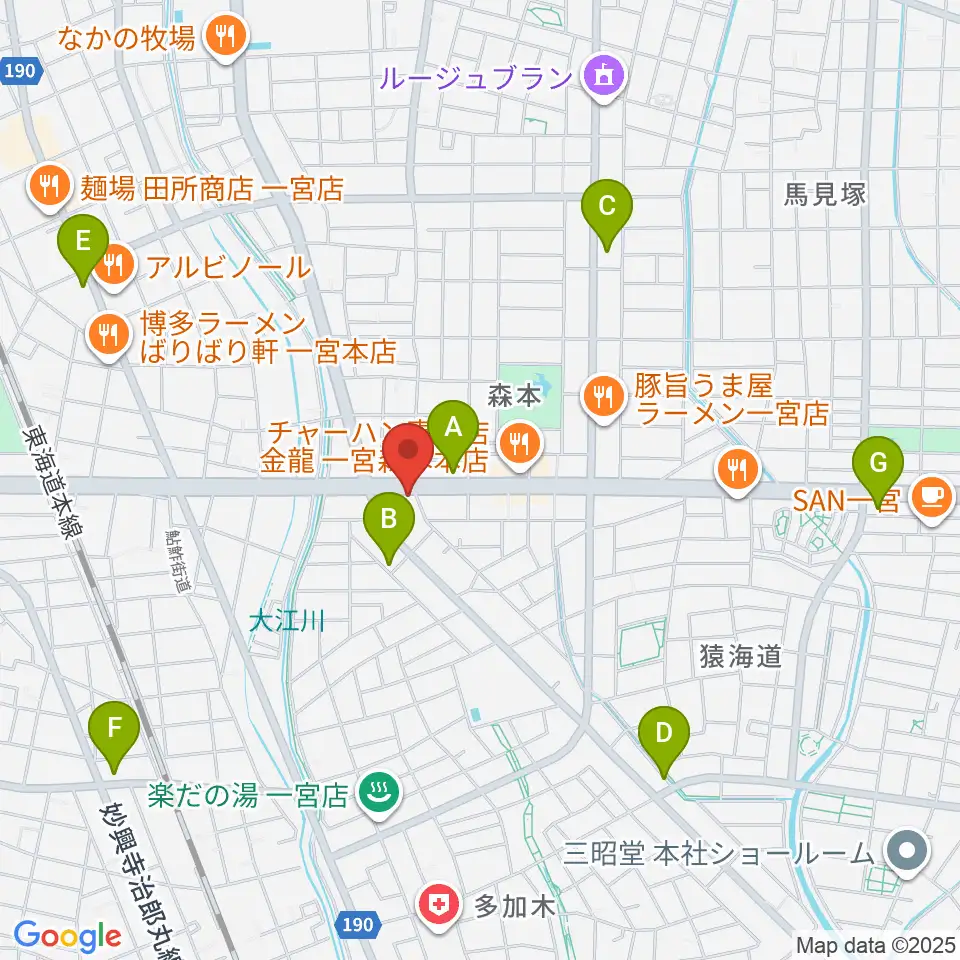 アム グリフブレット周辺のコンビニエンスストア一覧地図