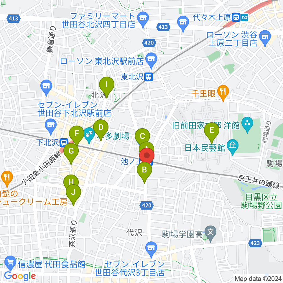 The Guitar Lounge周辺のコンビニエンスストア一覧地図