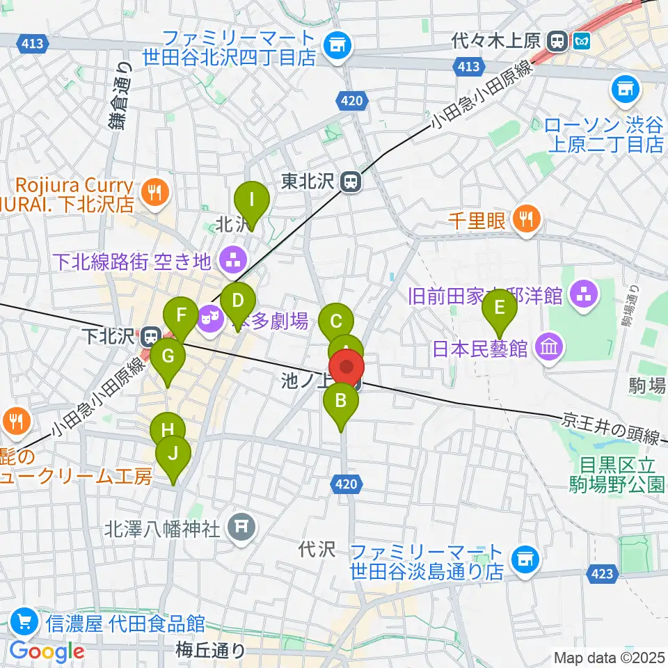 The Guitar Lounge周辺のコンビニエンスストア一覧地図