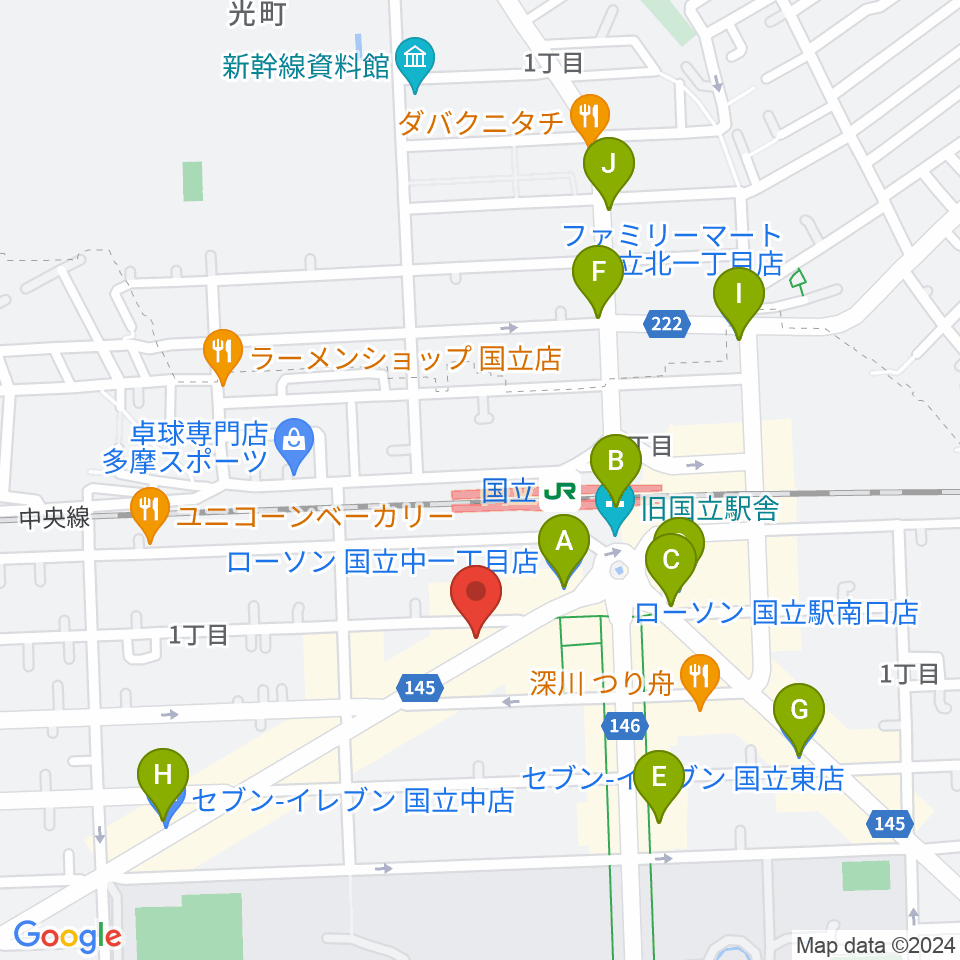 FAR EAST GUITARS周辺のコンビニエンスストア一覧地図