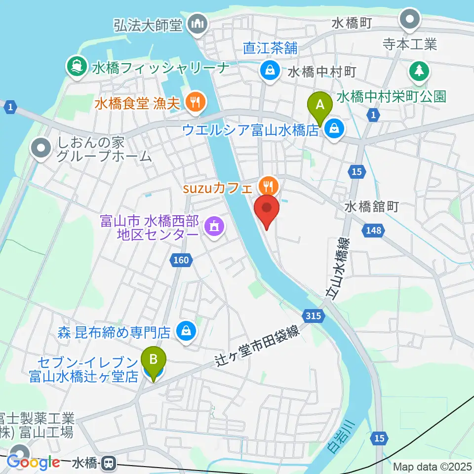 ギターショップHIRUYA周辺のコンビニエンスストア一覧地図