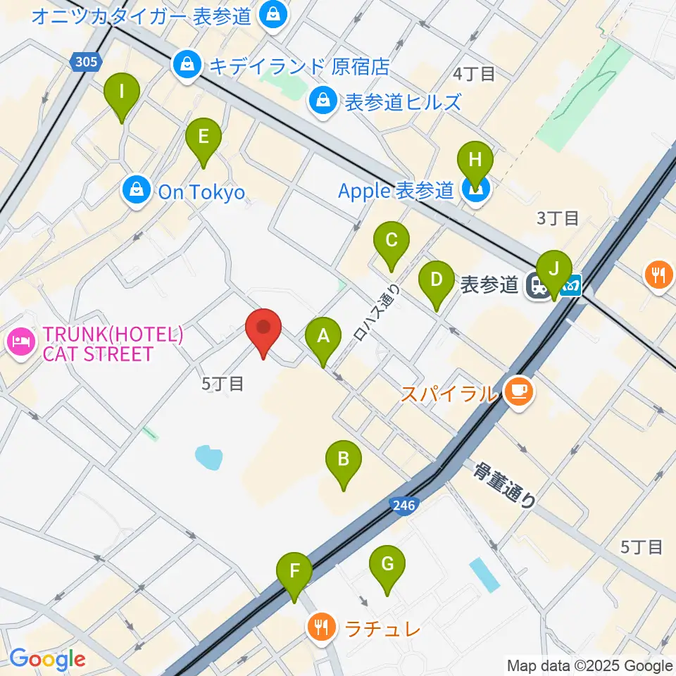 表参道ラパン・エ・アロ周辺のコンビニエンスストア一覧地図
