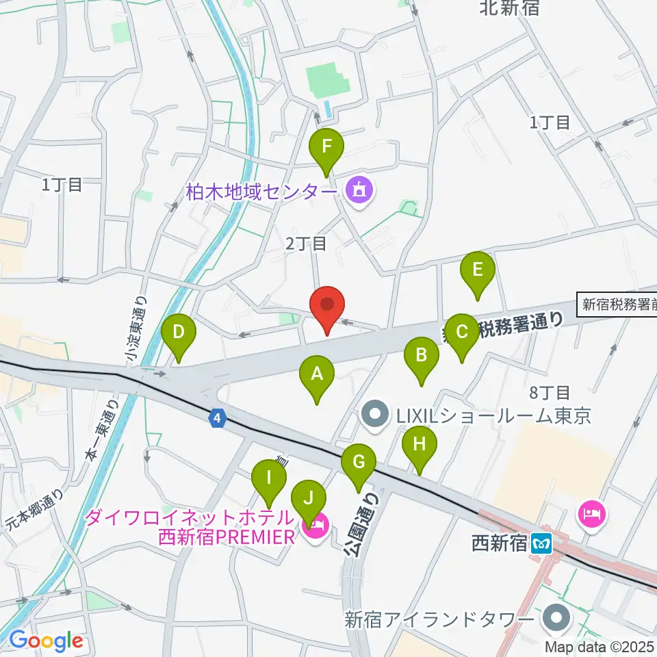 新宿村スタジオ周辺のコンビニエンスストア一覧地図