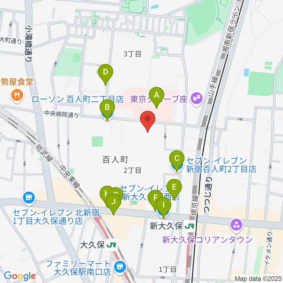 STUDIO VIRTUOSI周辺のコンビニエンスストア一覧地図