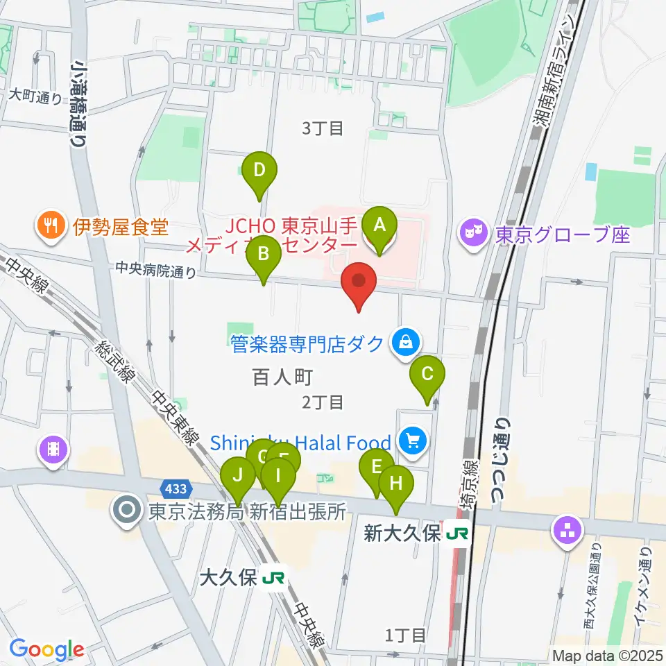 STUDIO VIRTUOSI周辺のコンビニエンスストア一覧地図