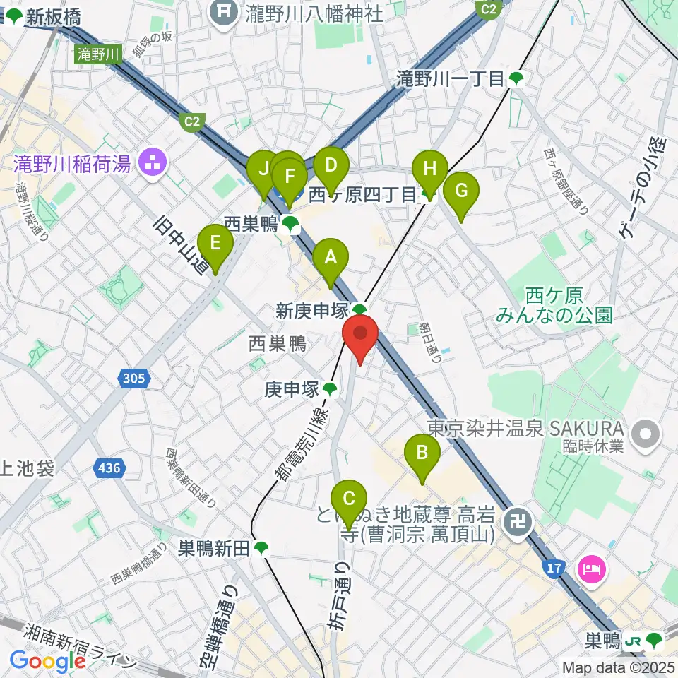スタジオフォー周辺のコンビニエンスストア一覧地図