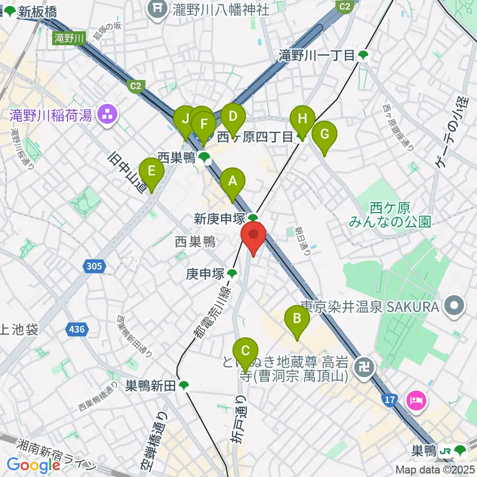 スタジオフォー周辺のコンビニエンスストア一覧地図