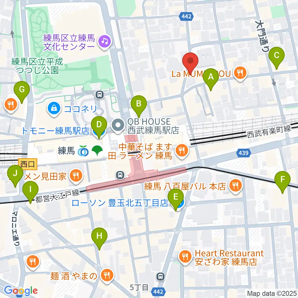スタジオマザーハウス練馬店周辺のコンビニエンスストア一覧地図