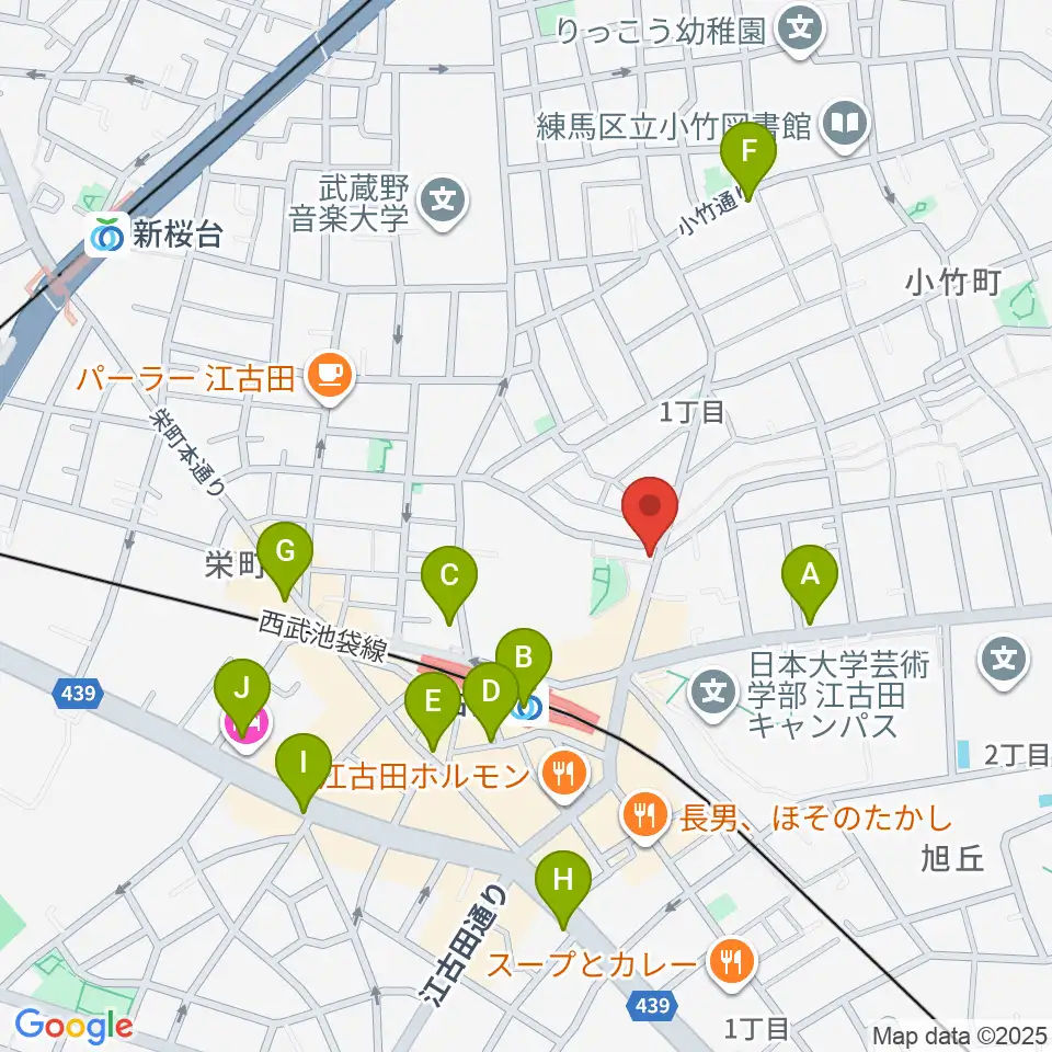 スタジオマザーハウス江古田店周辺のコンビニエンスストア一覧地図