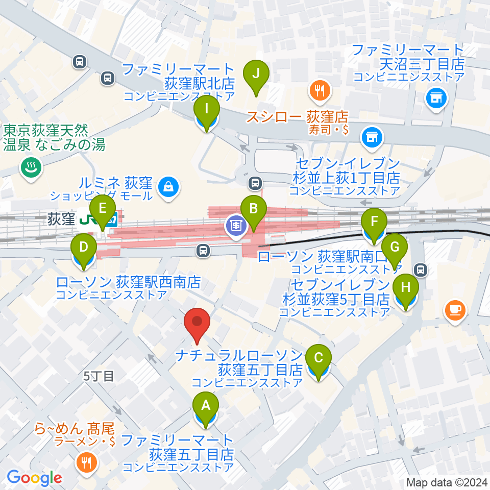 クレモニア・スタジオ周辺のコンビニエンスストア一覧地図