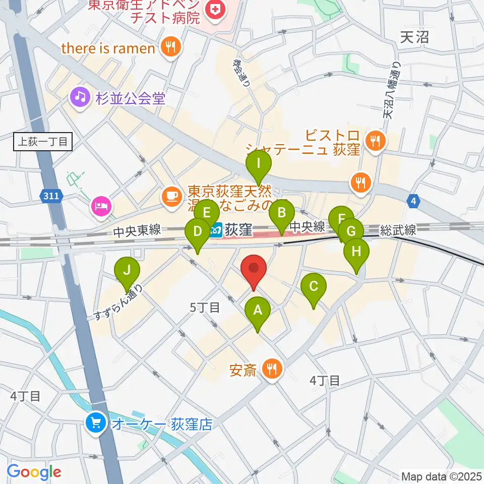 クレモニア・スタジオ周辺のコンビニエンスストア一覧地図