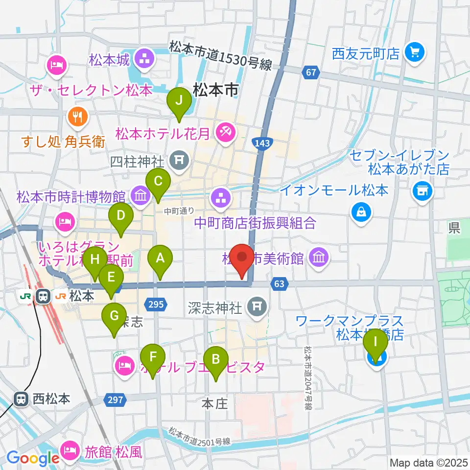 コダマ楽器周辺のコンビニエンスストア一覧地図
