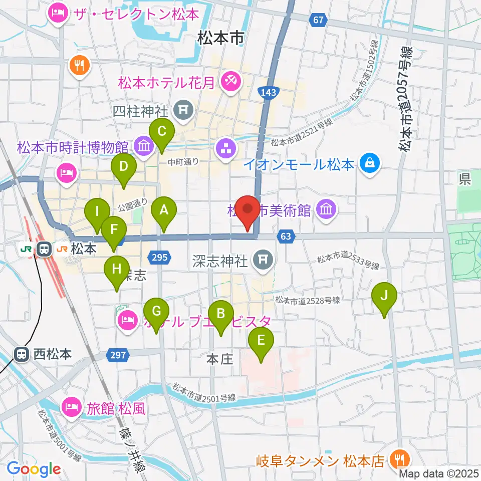 コダマ楽器周辺のコンビニエンスストア一覧地図