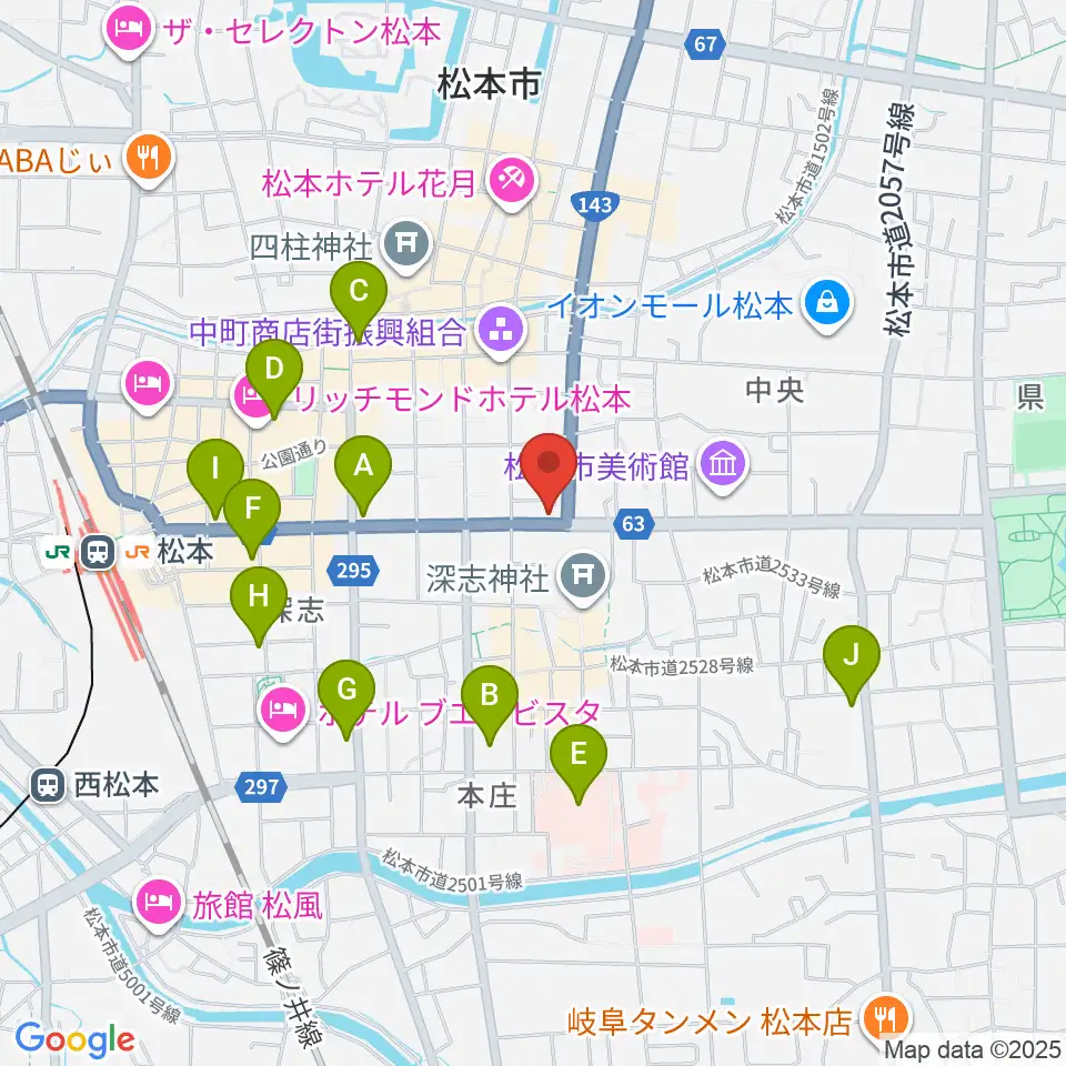 コダマ楽器周辺のコンビニエンスストア一覧地図