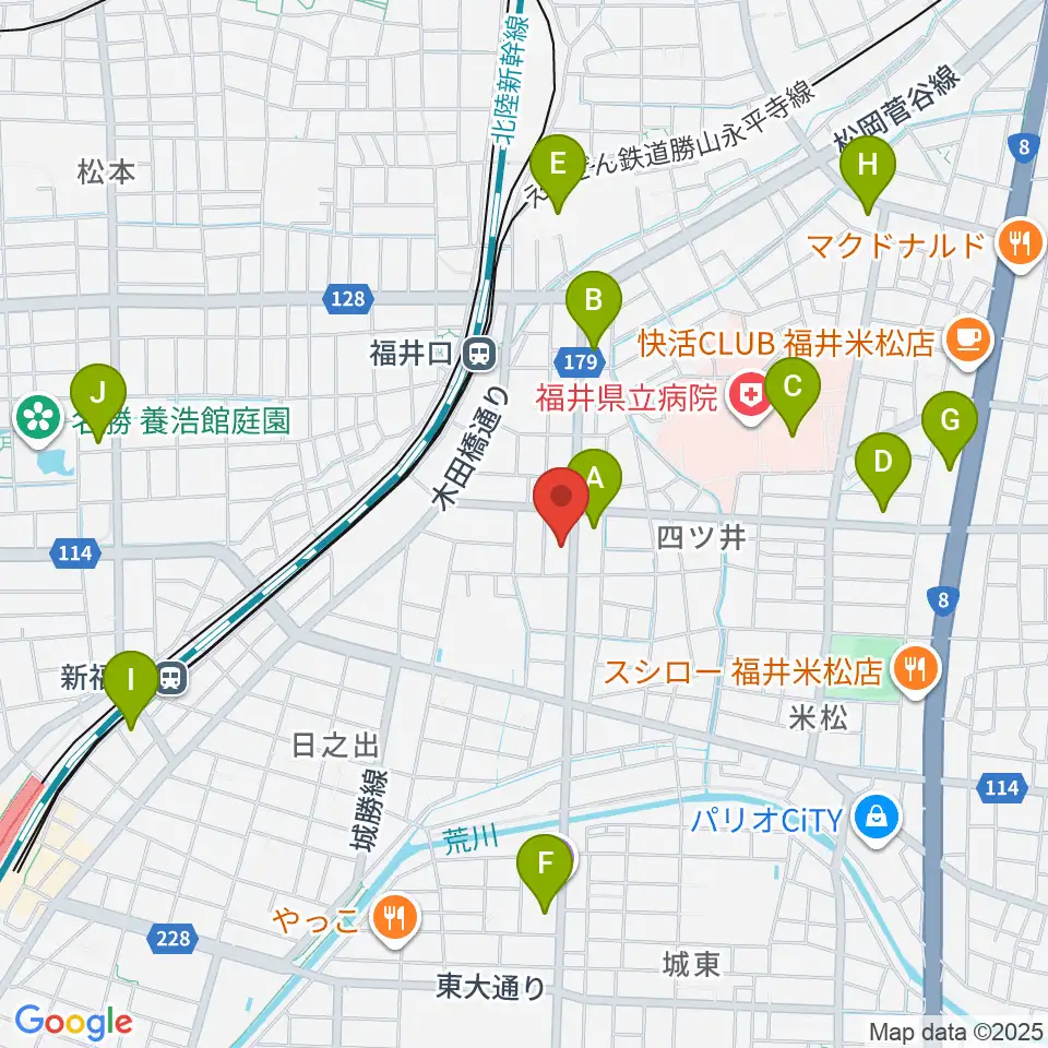 MPC楽器センター福井周辺のコンビニエンスストア一覧地図
