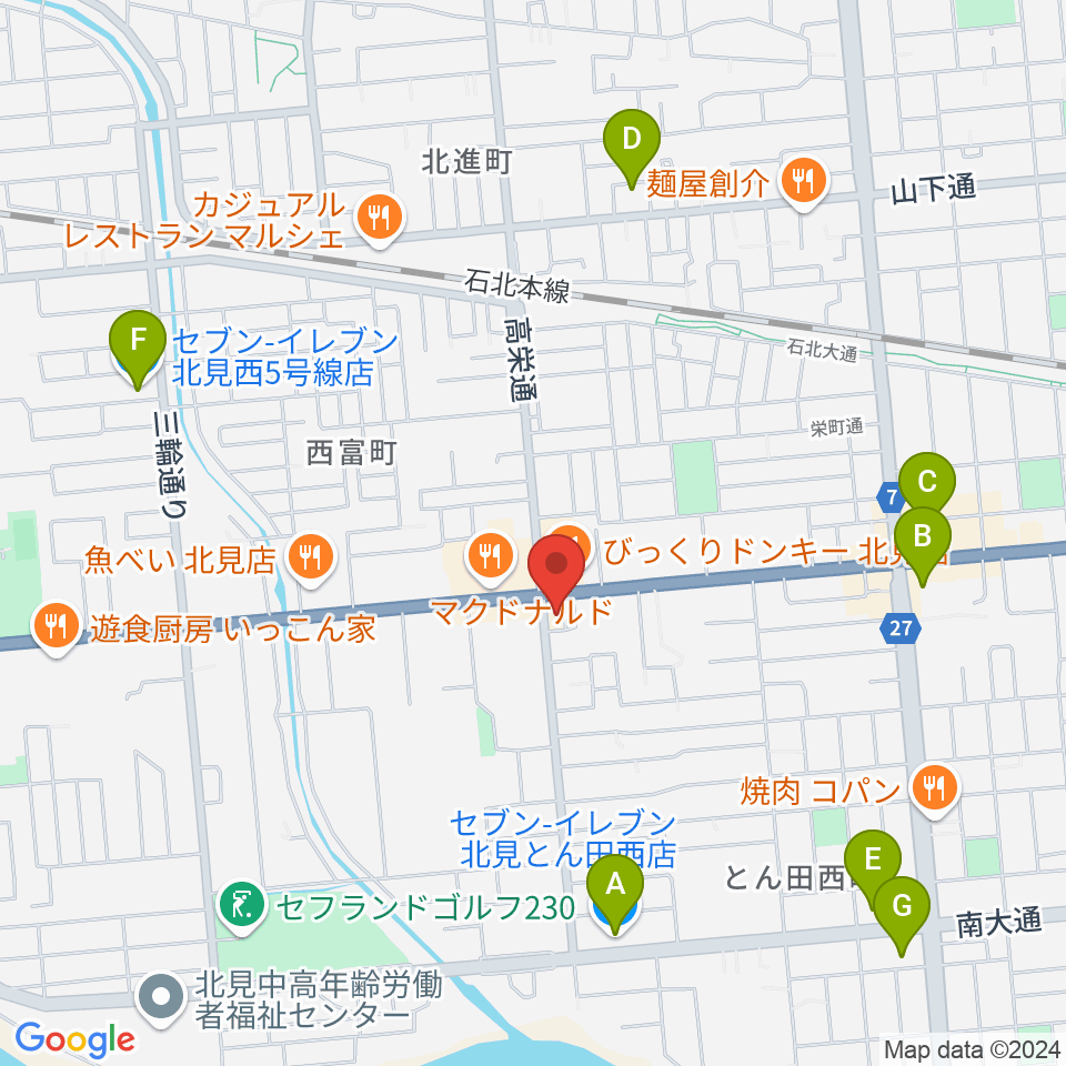 タケダ楽器周辺のコンビニエンスストア一覧地図