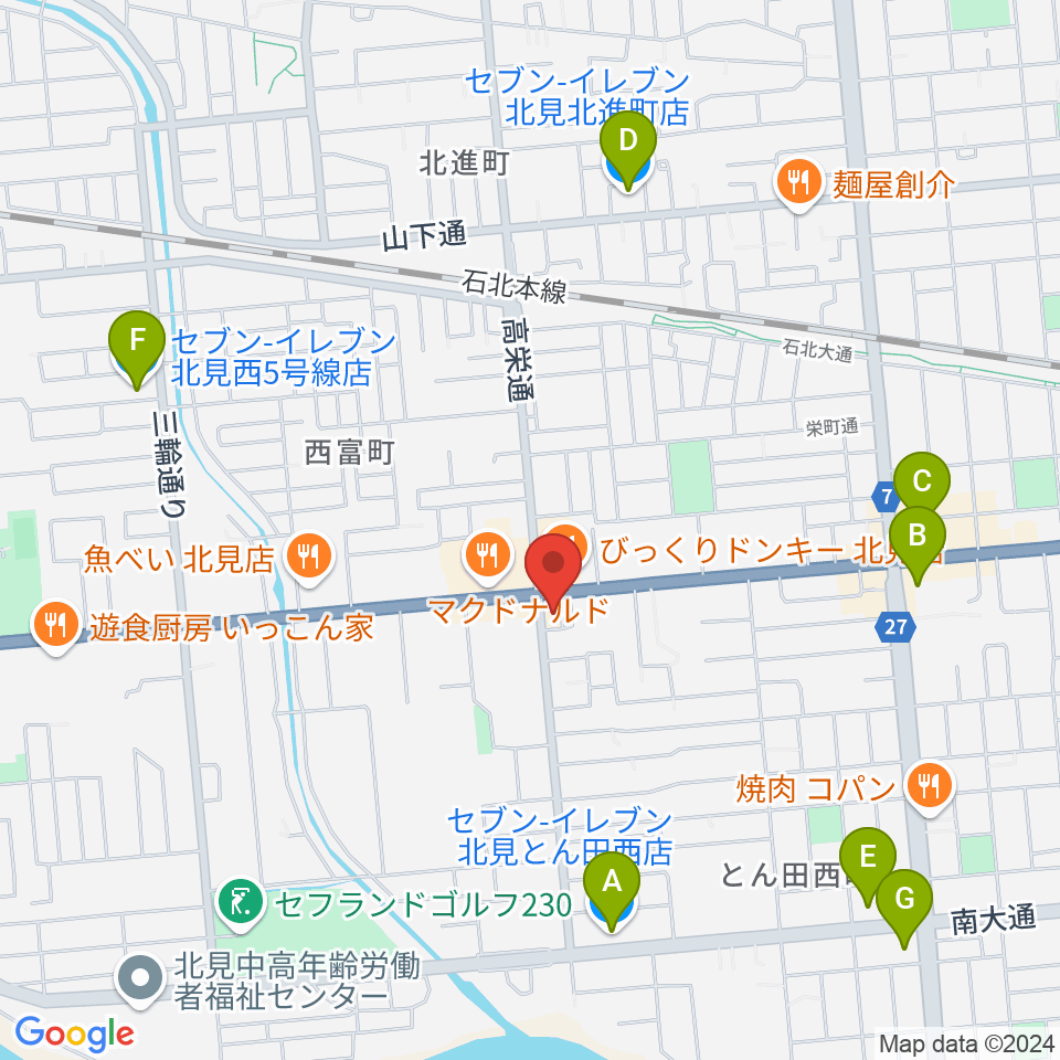 タケダ楽器周辺のコンビニエンスストア一覧地図