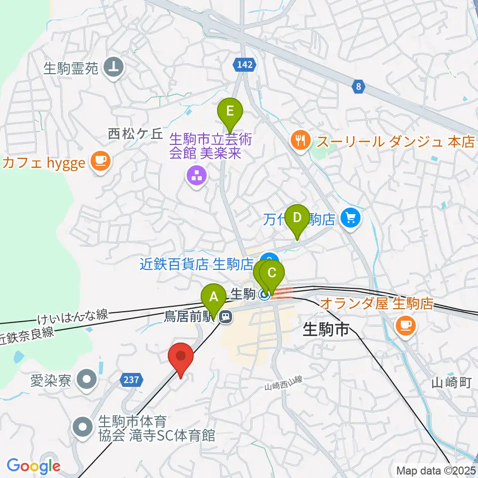 FIVE PENNIES周辺のコンビニエンスストア一覧地図