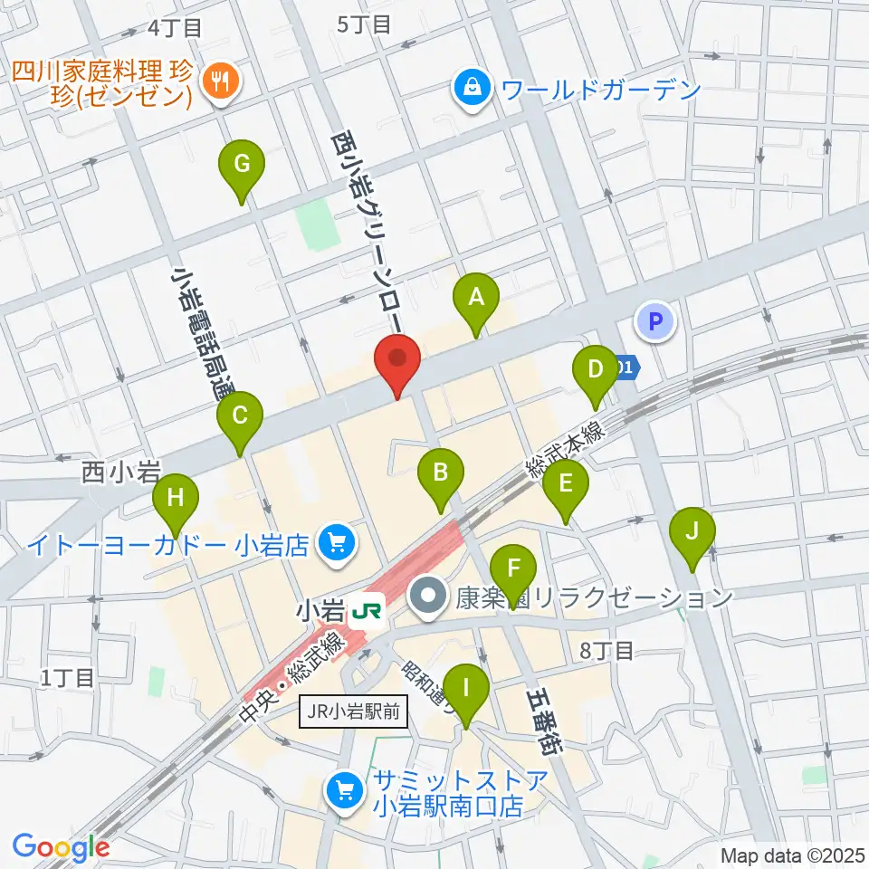 オルフェウスレコーディングスタジオ小岩店周辺のコンビニエンスストア一覧地図