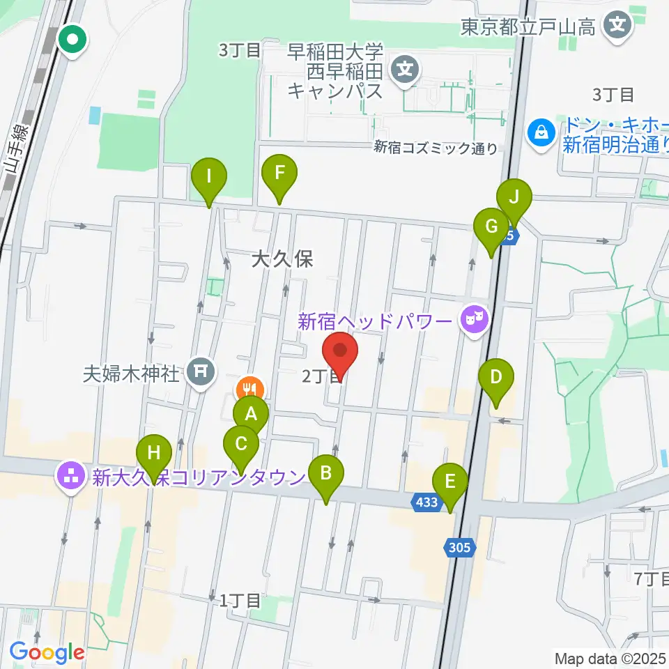 フリーダムスタジオ インフィニティー周辺のコンビニエンスストア一覧地図
