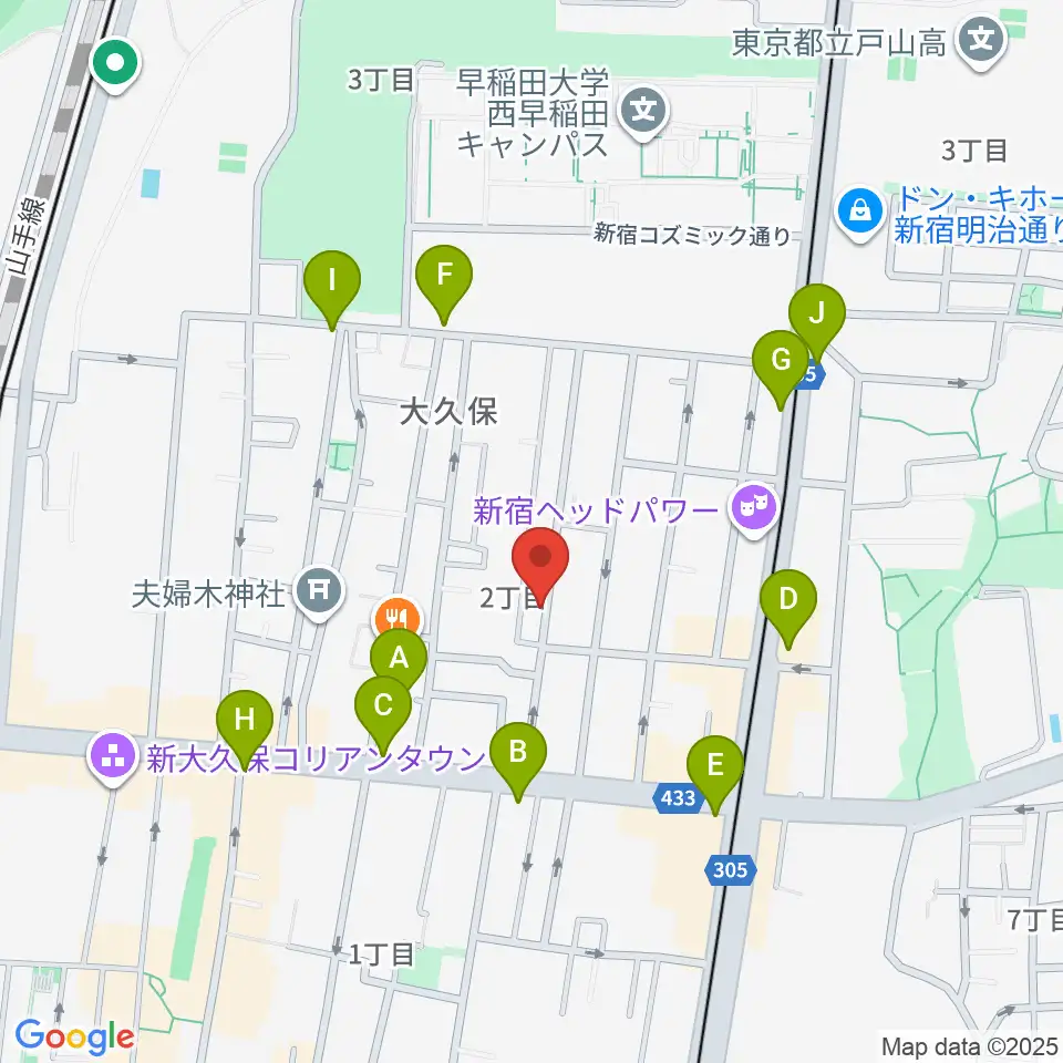 フリーダムスタジオ インフィニティー周辺のコンビニエンスストア一覧地図