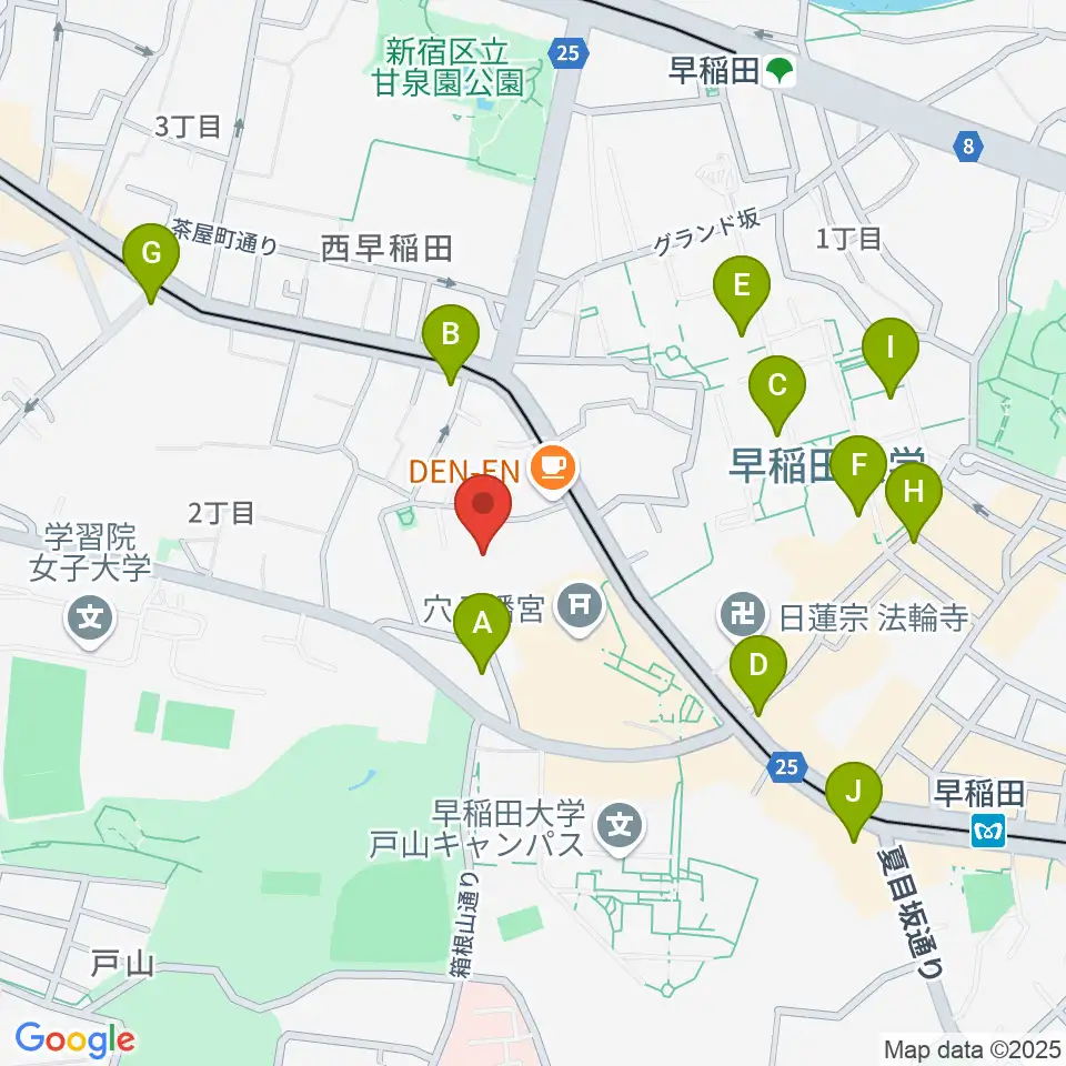 アバコスタジオ周辺のコンビニエンスストア一覧地図