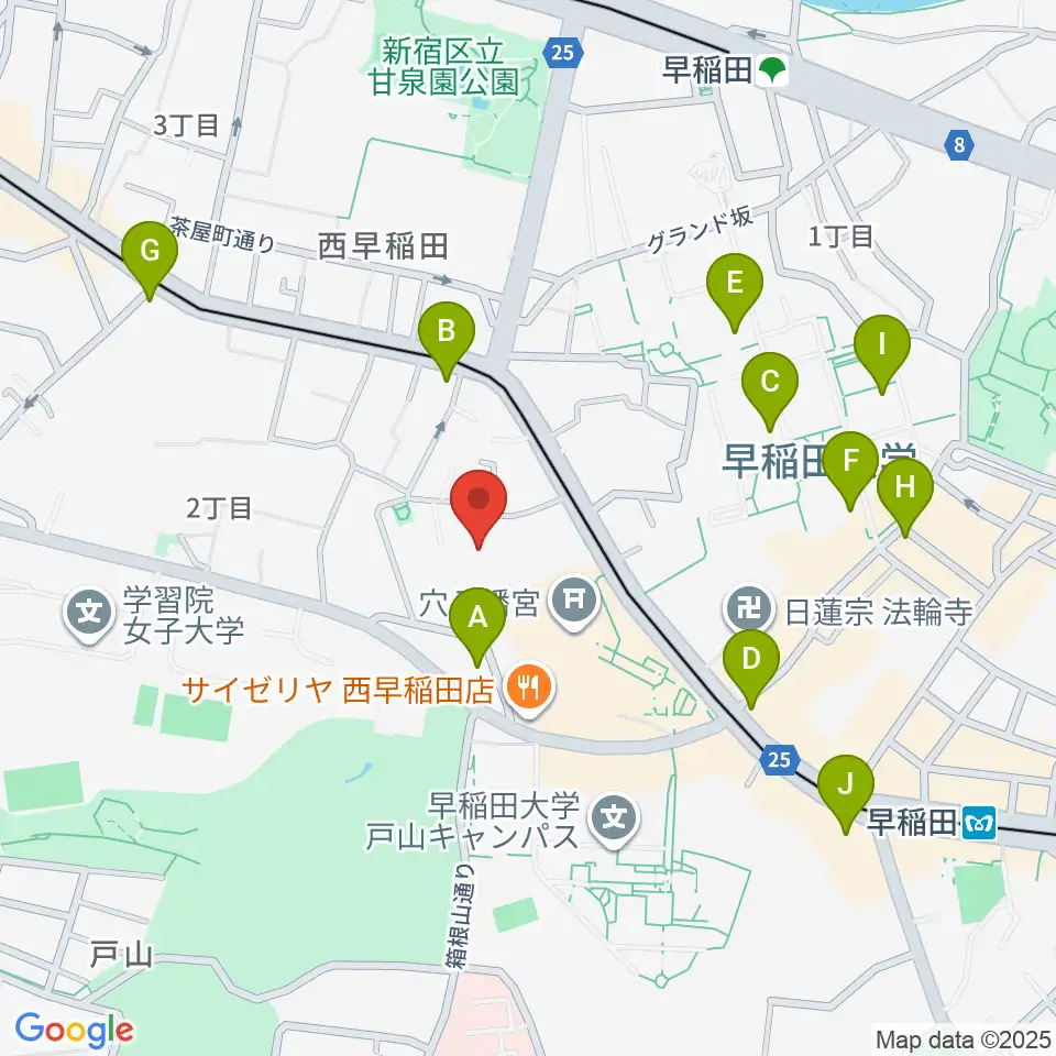 アバコスタジオ周辺のコンビニエンスストア一覧地図