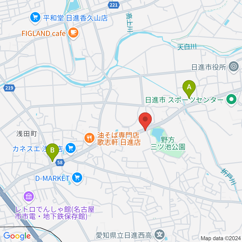 トーンウッドギター工房周辺のコンビニエンスストア一覧地図