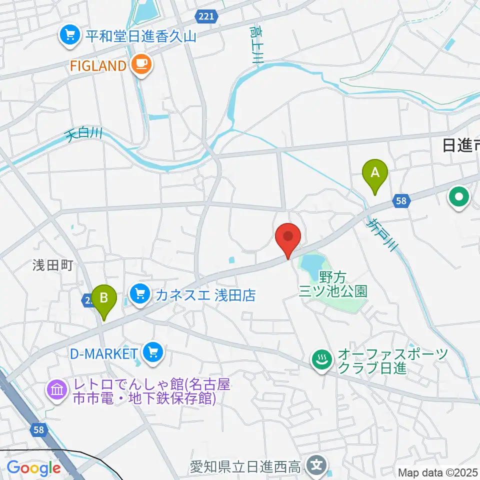トーンウッドギター工房周辺のコンビニエンスストア一覧地図