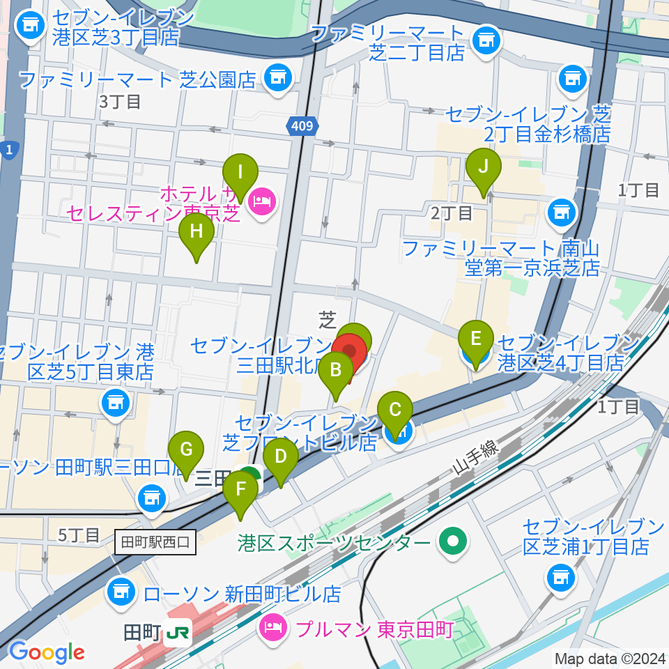 MIT STUDIO周辺のコンビニエンスストア一覧地図