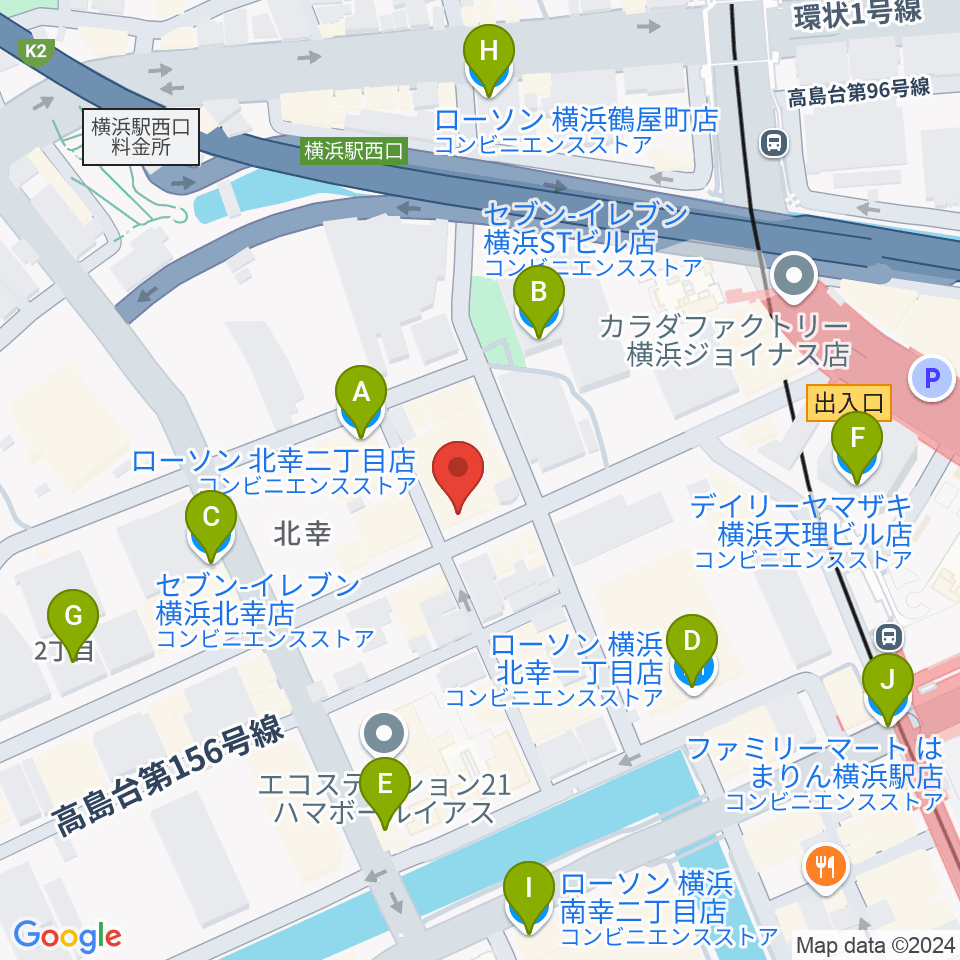 横浜センター ヤマハミュージック周辺のコンビニエンスストア一覧地図