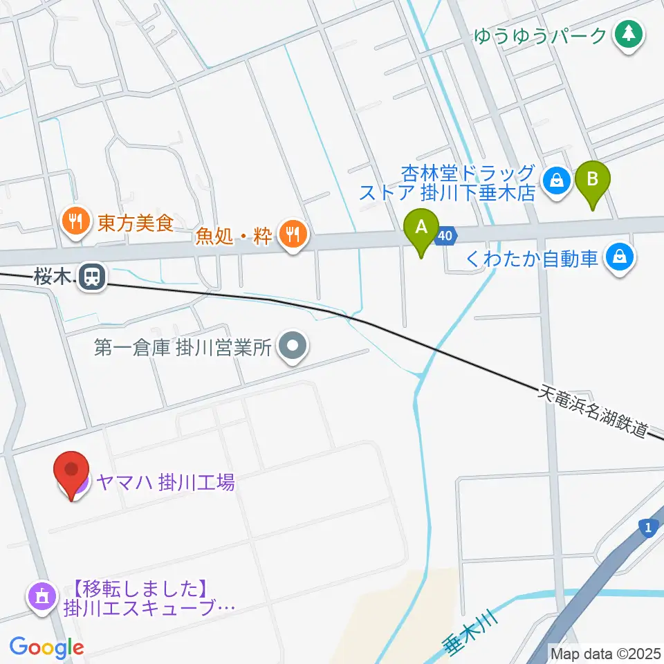 ヤマハピアノサービス掛川センター周辺のコンビニエンスストア一覧地図