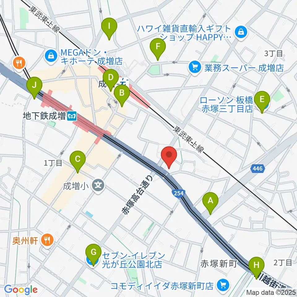 ローズマリーミュージックスクール成増教室周辺のコンビニエンスストア一覧地図