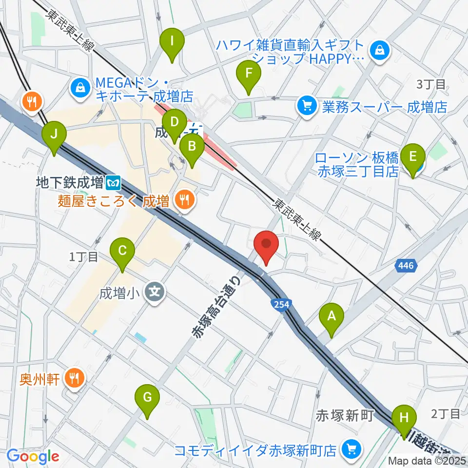 ローズマリーミュージックスクール成増教室周辺のコンビニエンスストア一覧地図