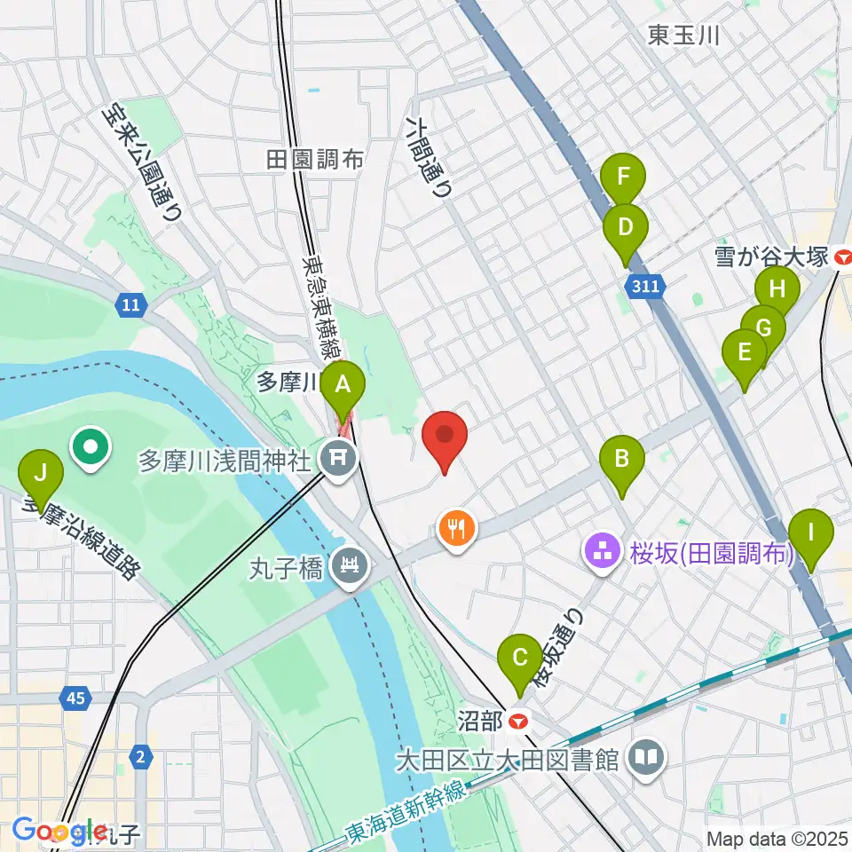 Bottom's Up Guitars周辺のコンビニエンスストア一覧地図