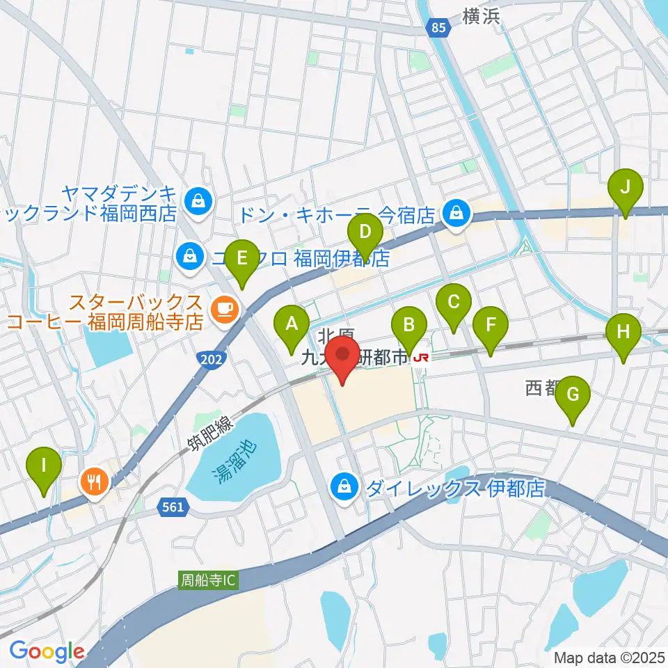 ヨシダ楽器イオン福岡伊都店周辺のコンビニエンスストア一覧地図