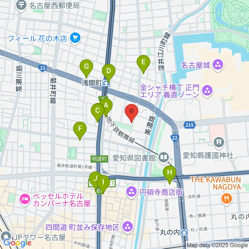 大正琴のナルダン楽器周辺のコンビニエンスストア一覧地図
