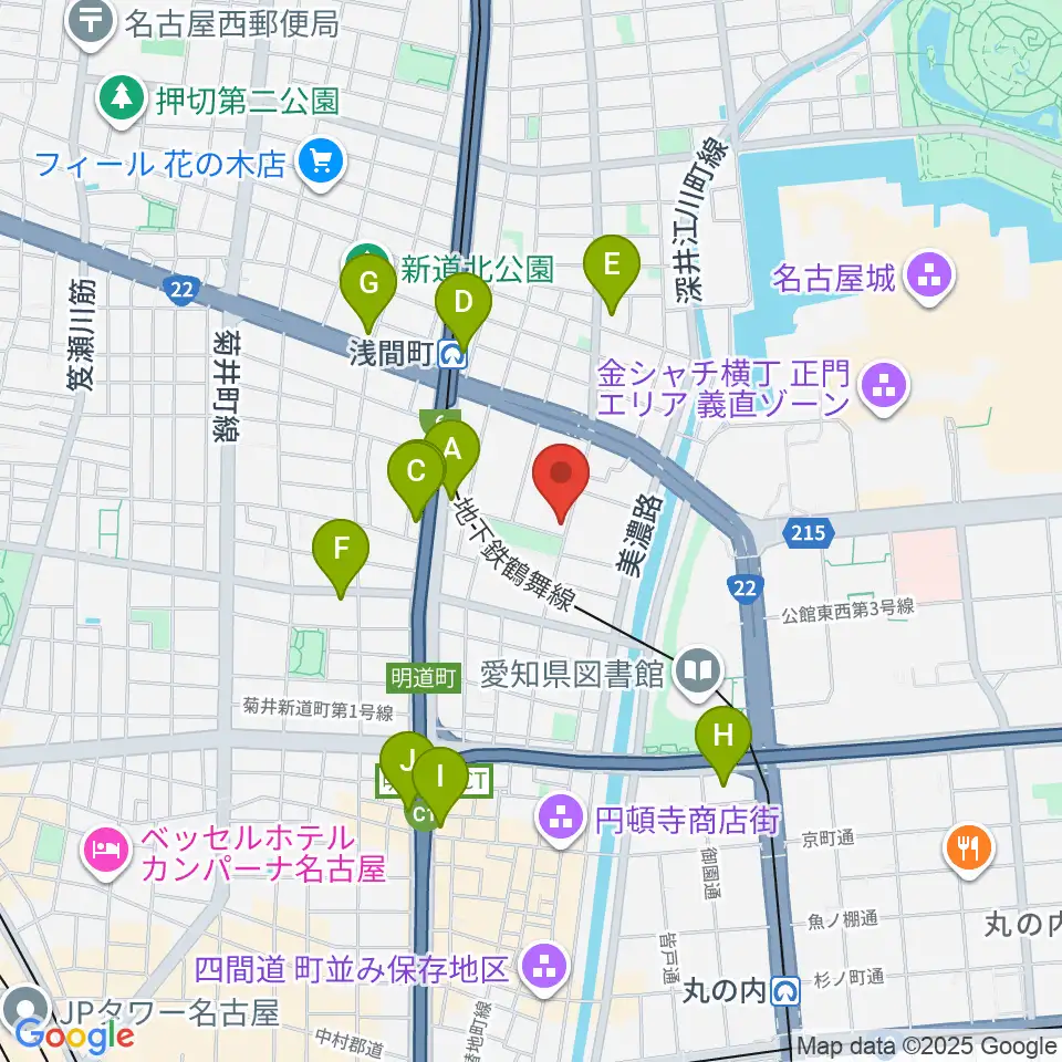 大正琴のナルダン楽器周辺のコンビニエンスストア一覧地図