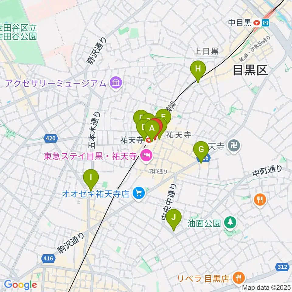ポエポエ東京周辺のコンビニエンスストア一覧地図