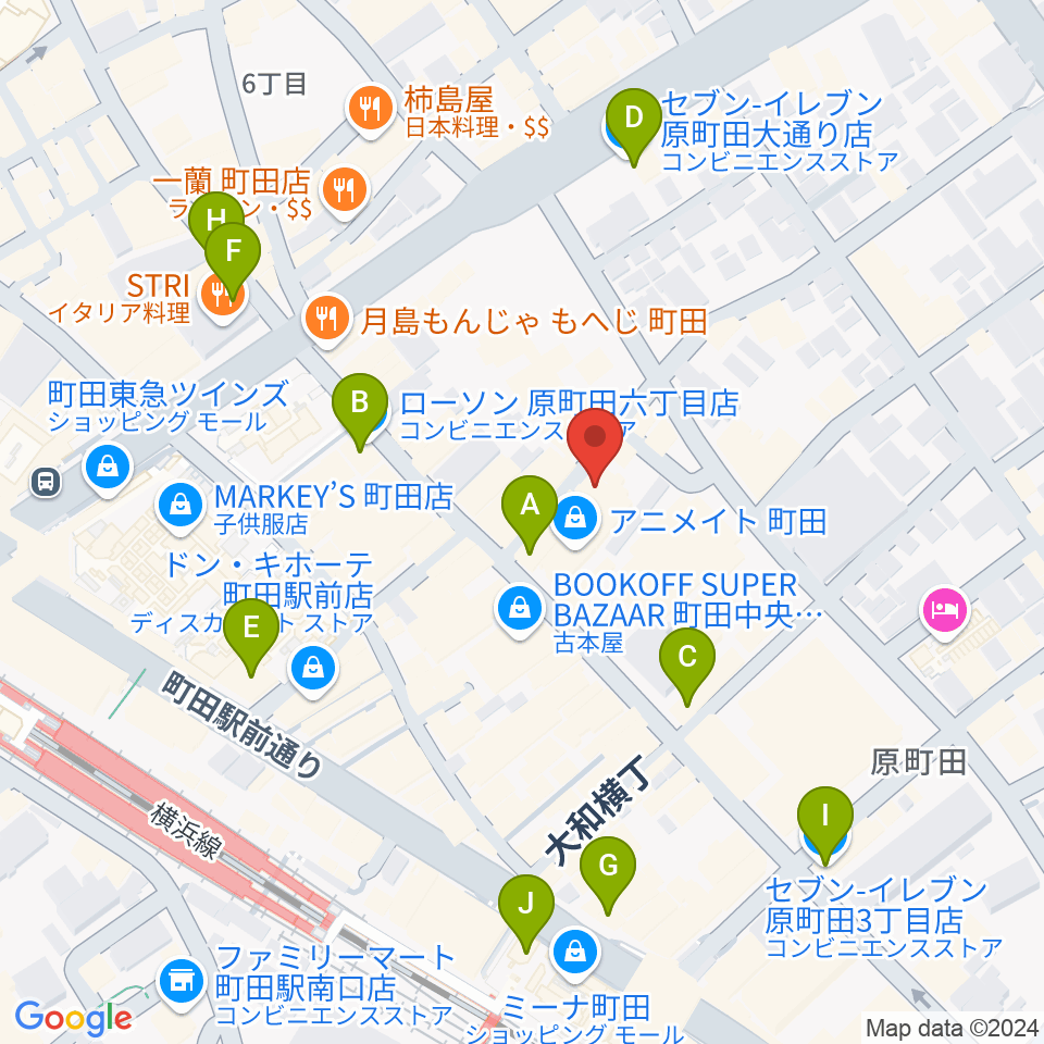 音好堂周辺のコンビニエンスストア一覧地図