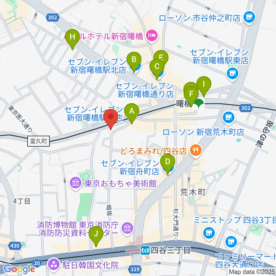 G'Seven Guitars周辺のコンビニエンスストア一覧地図