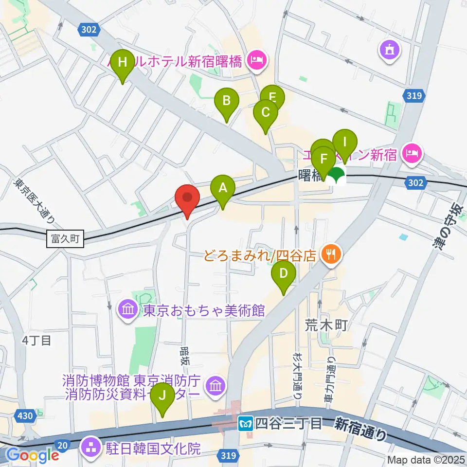 G'Seven Guitars周辺のコンビニエンスストア一覧地図