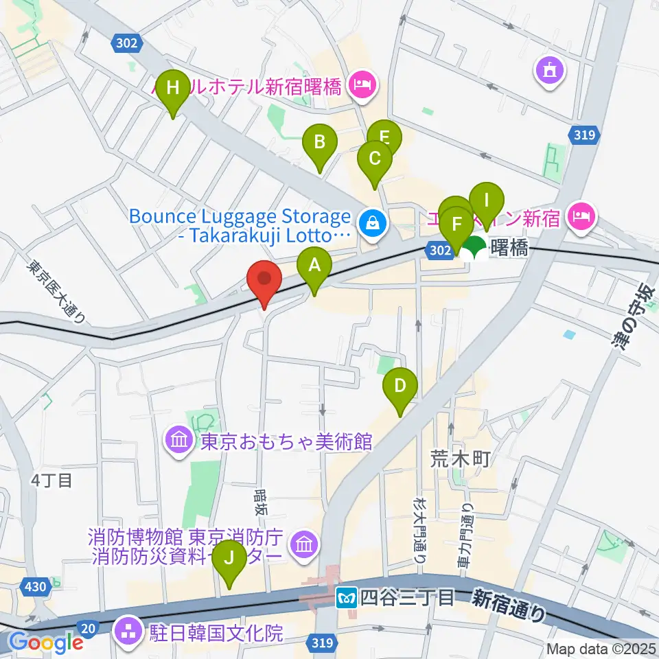 G'Seven Guitars周辺のコンビニエンスストア一覧地図