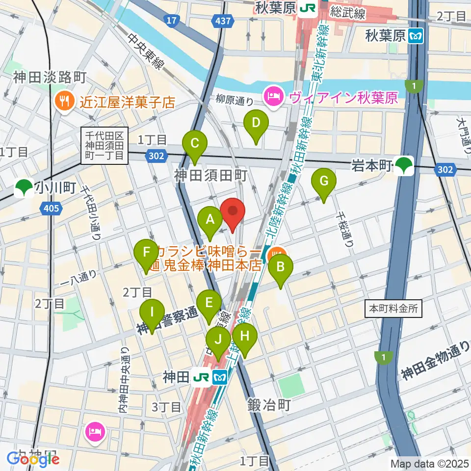 ストラト・クレイジー周辺のコンビニエンスストア一覧地図