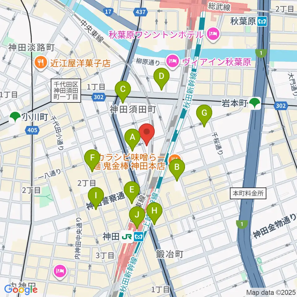 ストラト・クレイジー周辺のコンビニエンスストア一覧地図