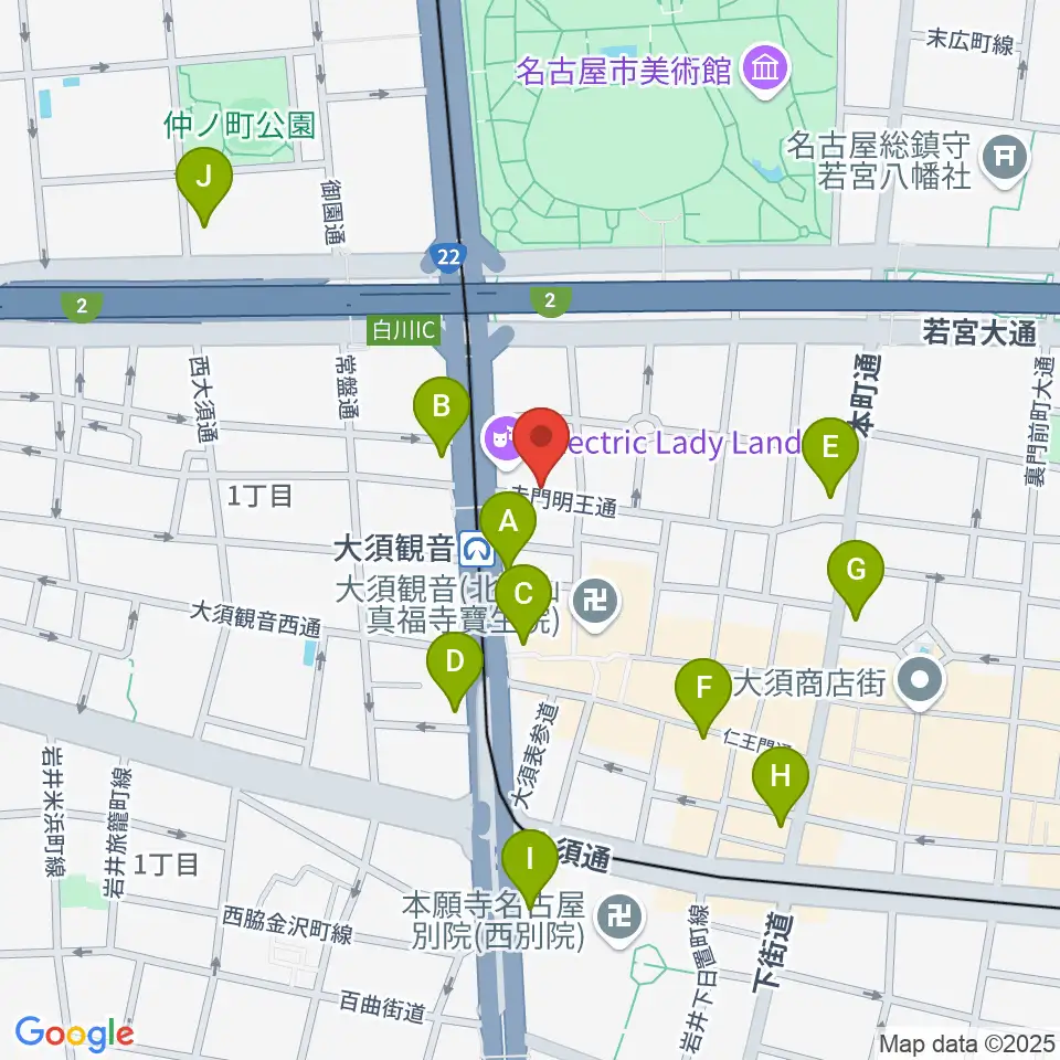 ギター&ベーステックGRACIAS周辺のコンビニエンスストア一覧地図